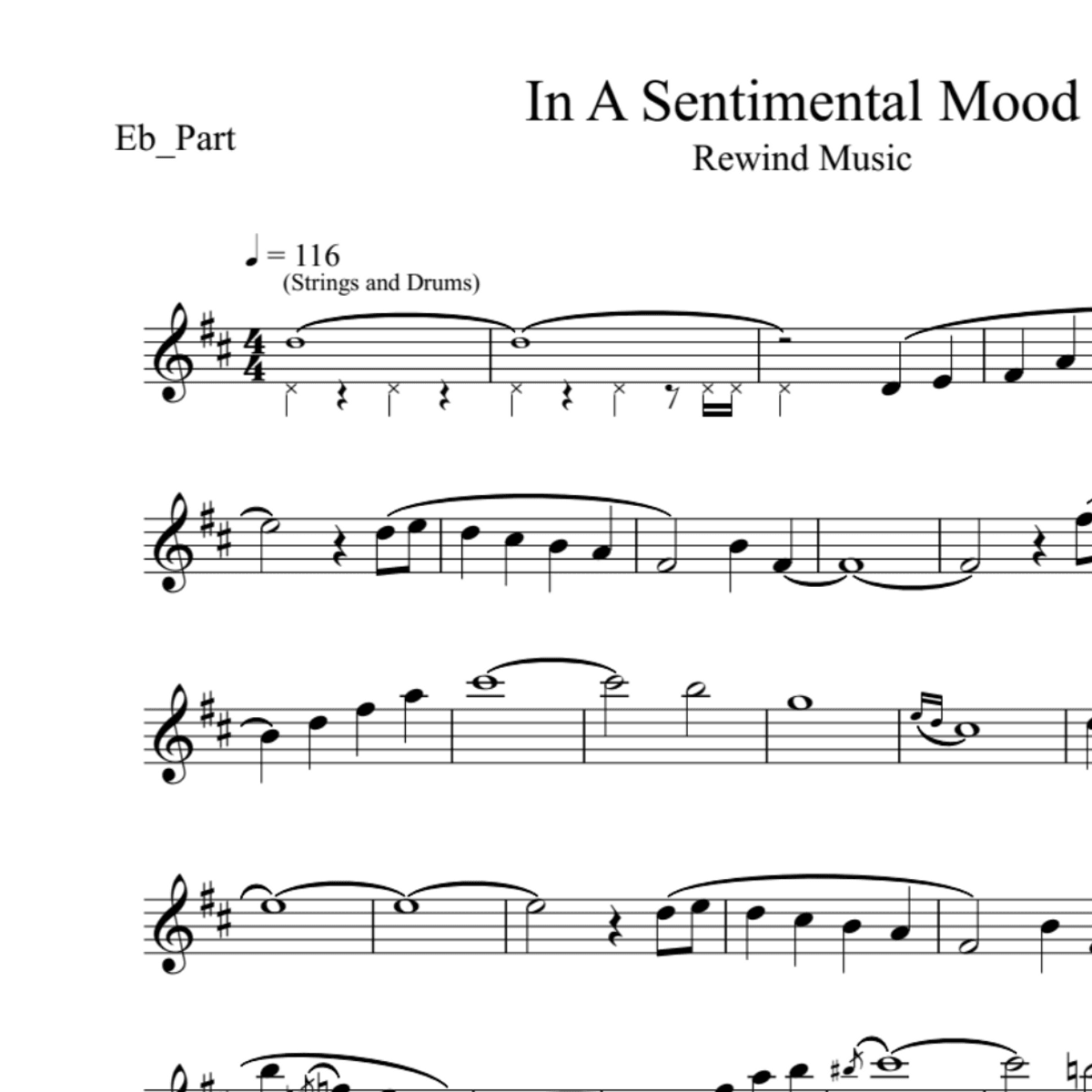 BT0084 In A Sentimental Mood Backing Track and Sheet Music