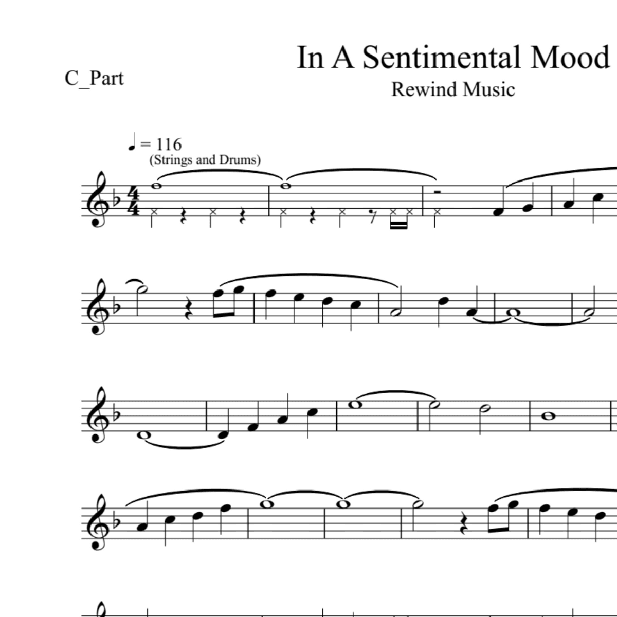 BT0084 In A Sentimental Mood Backing Track and Sheet Music
