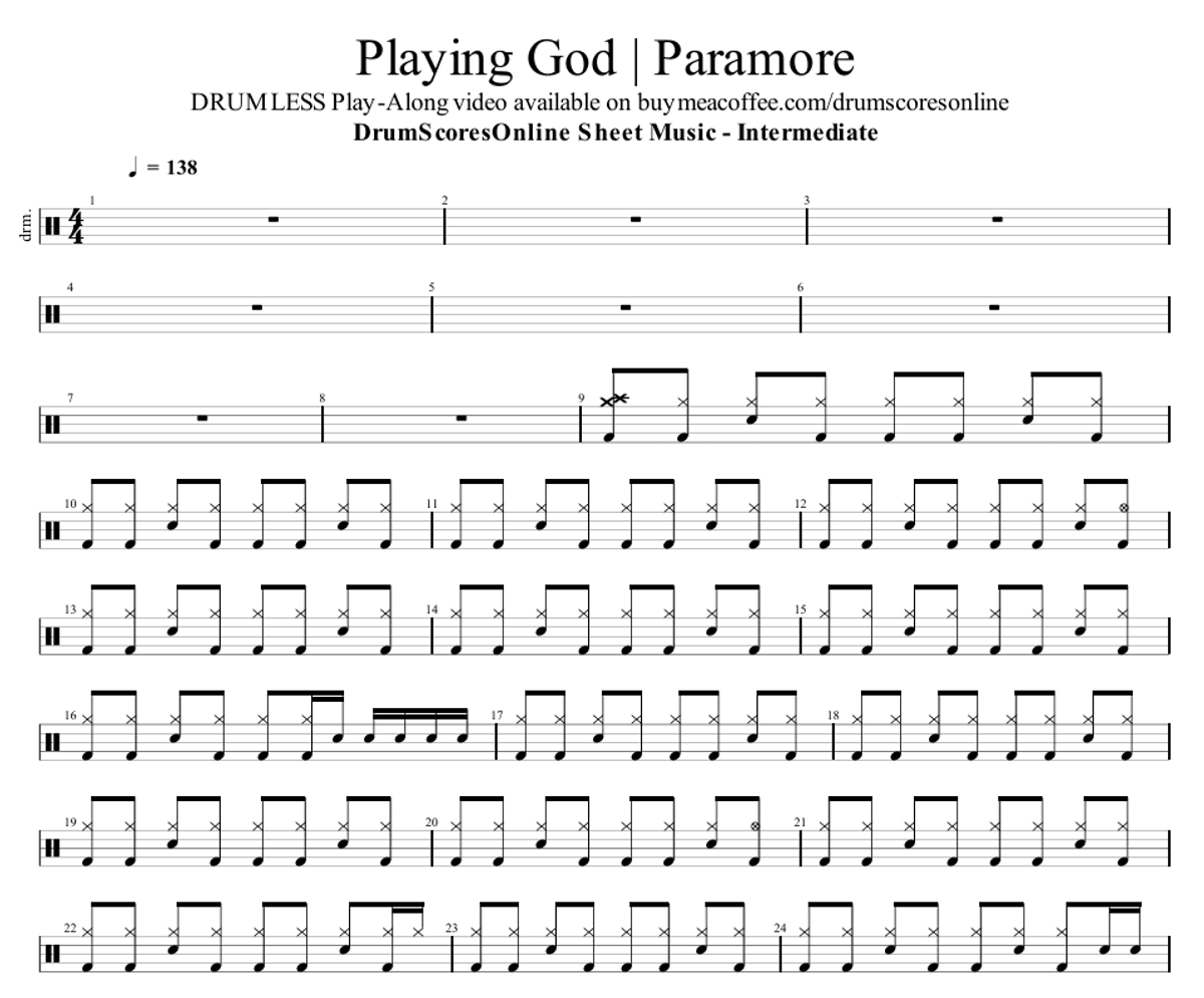 Playing God - Paramore | Sheet Music PDF and GP Files