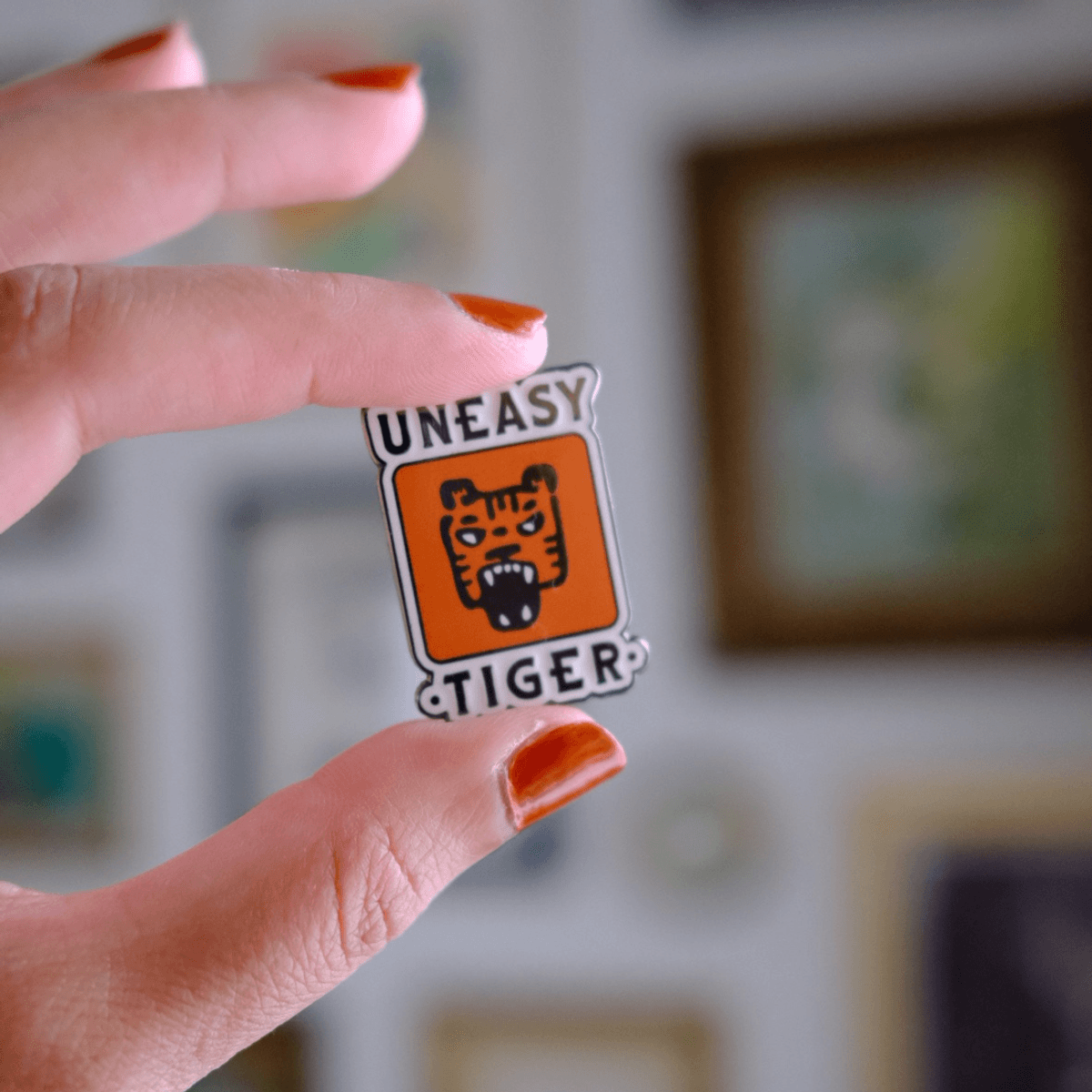 Uneasy Tiger pin (shipping included!)