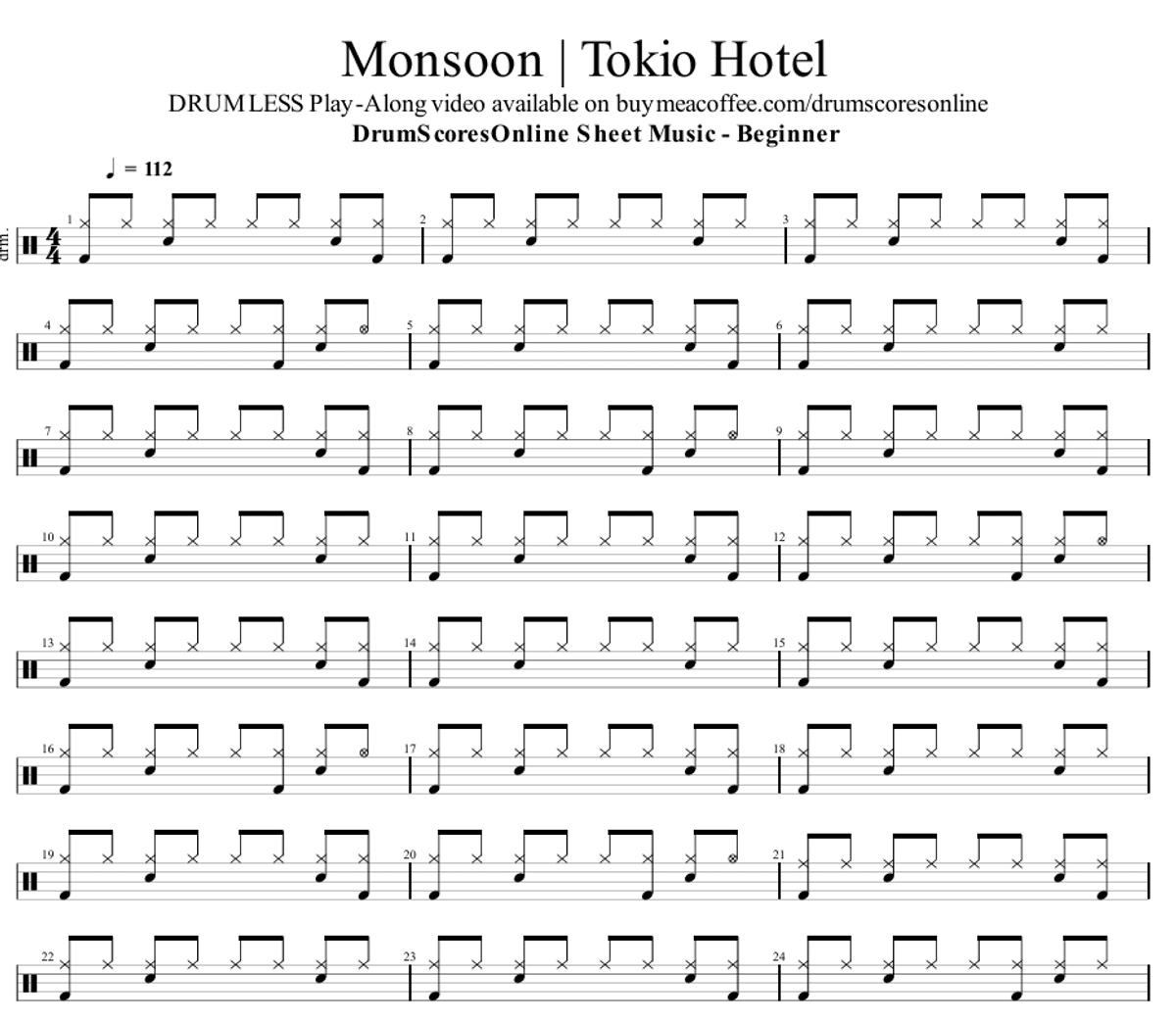 Monsoon - Tokio Hotel | Sheet Music PDF and GP Files