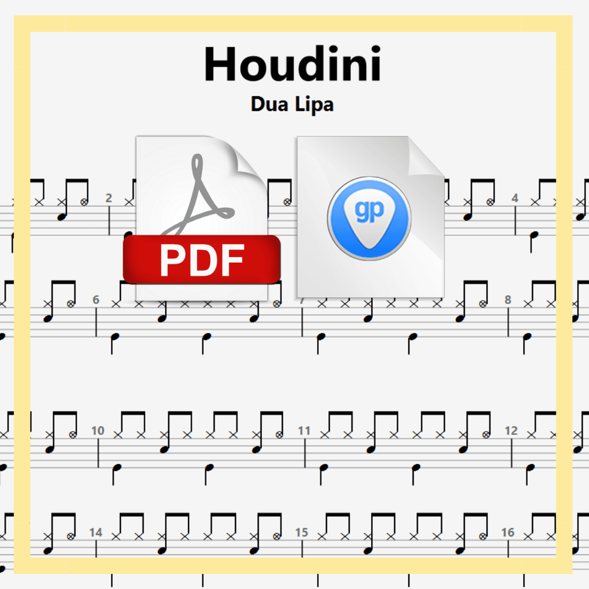 🎶DRUM SHEETS🎶HOUDINI -  Dua Lipa