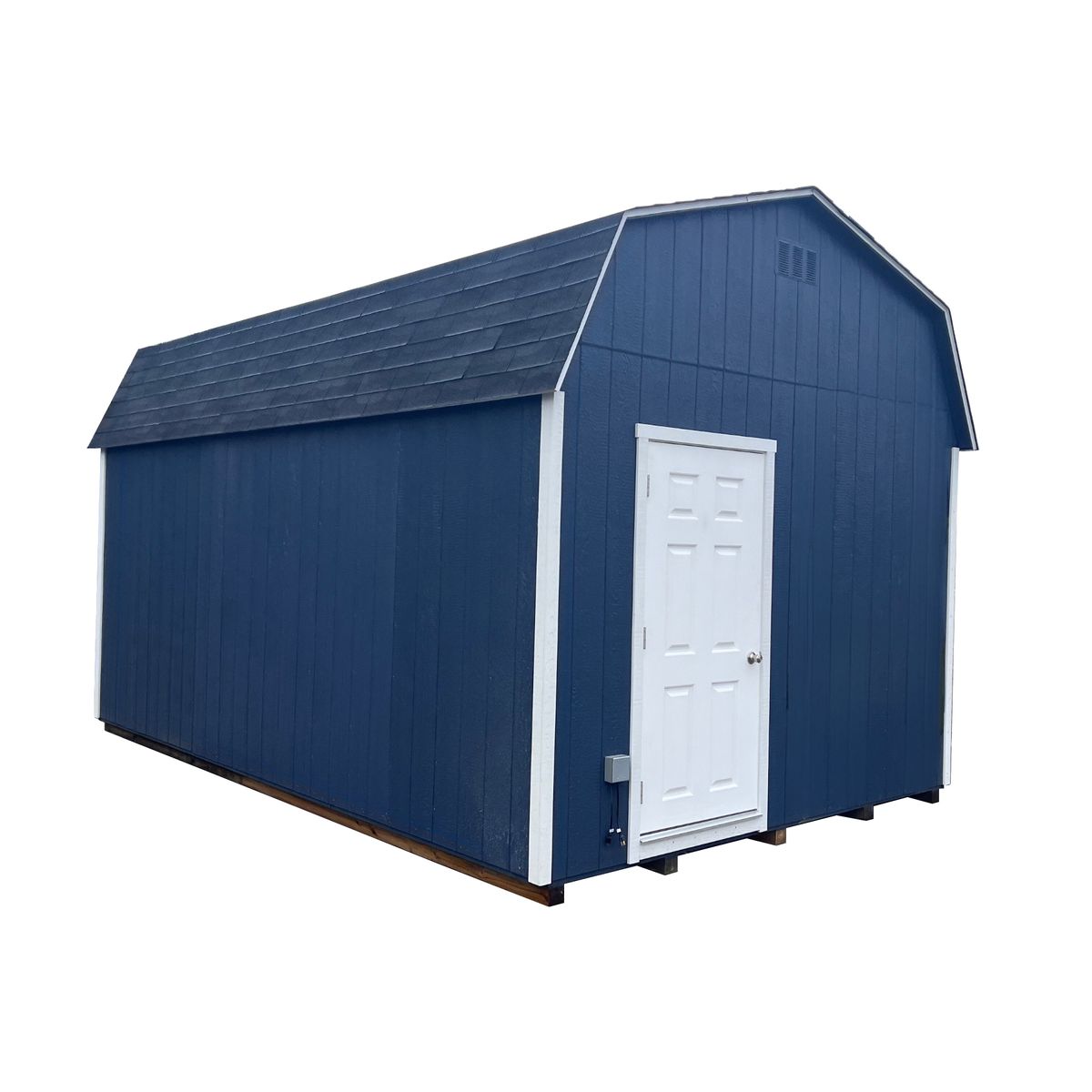 IMPACT SPORTS Golf Wood Shed – Backyard Shed w/Golf Simulator Screen & More