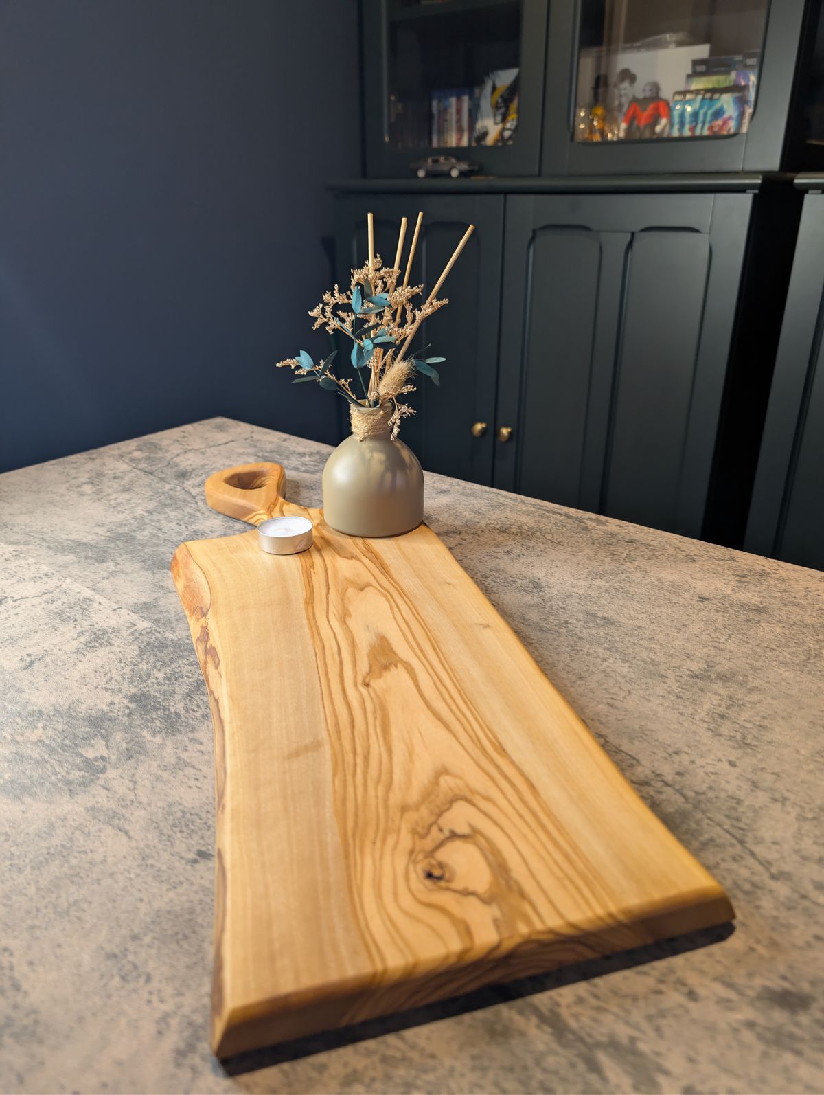 Live Edge | Olive Wood Board | Serving Board | Handcrafted Handle