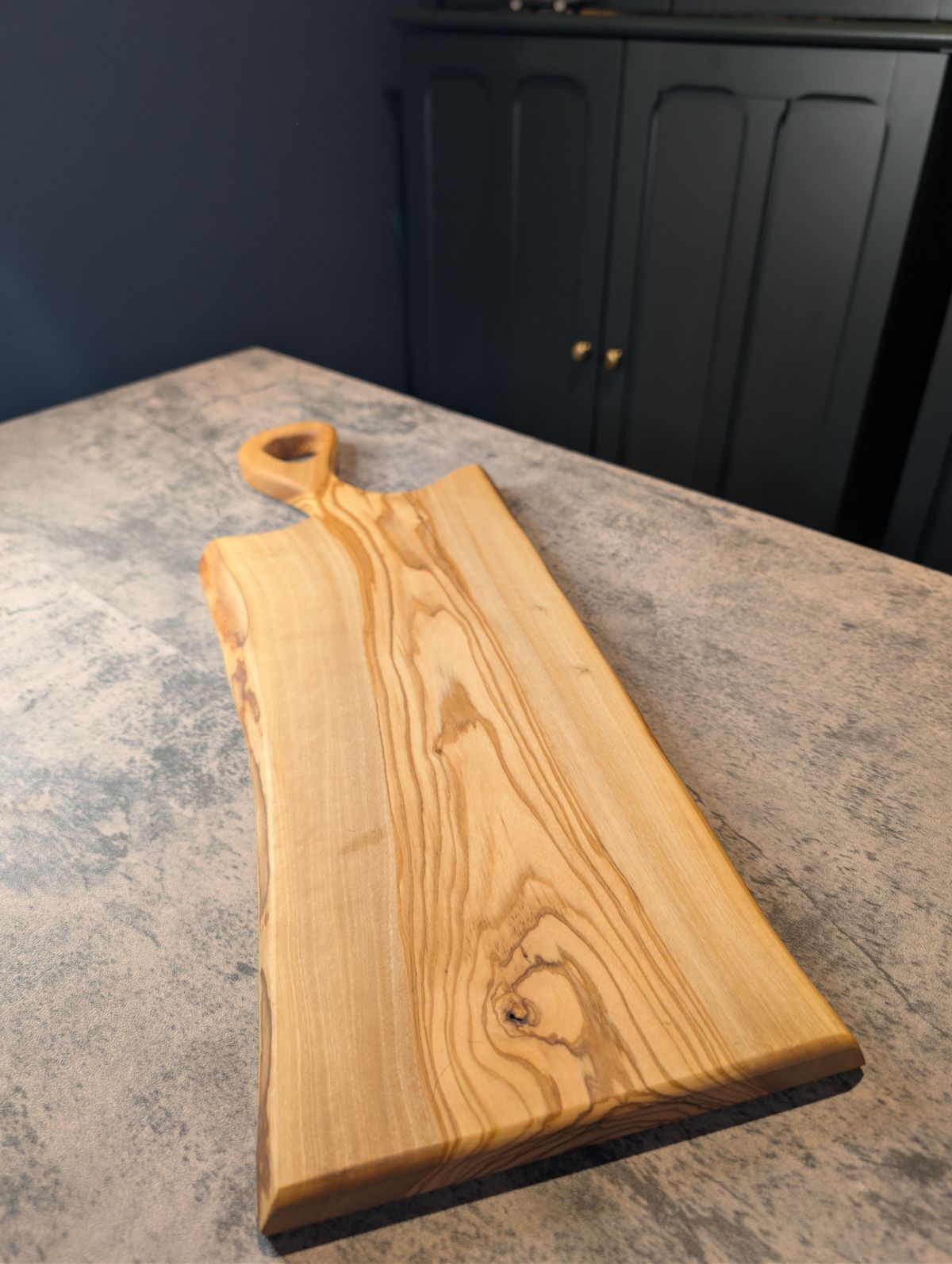 Live Edge | Olive Wood Board | Serving Board | Handcrafted Handle