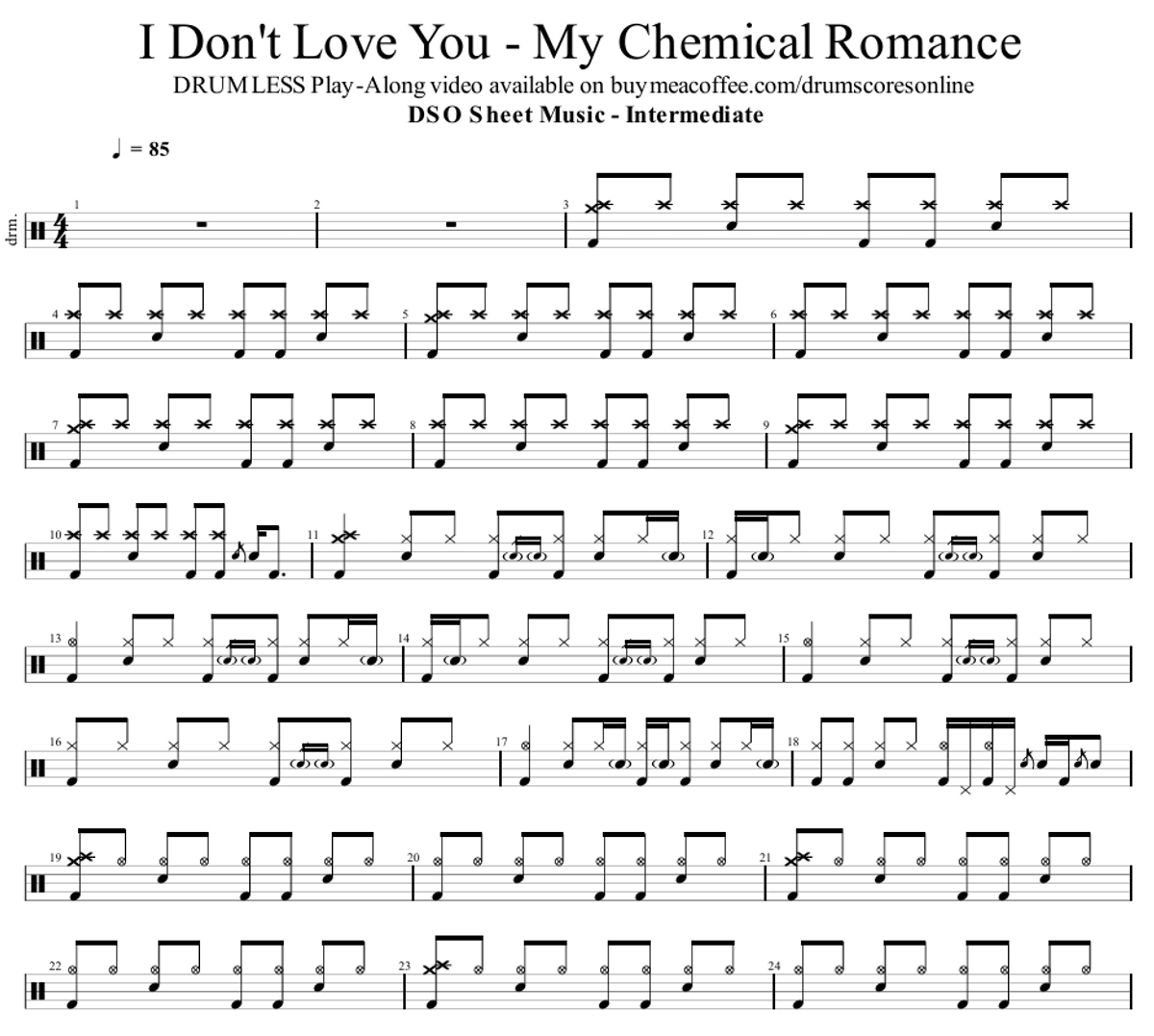 I Don't Love You - My Chemical Romance | Sheet Music PDF and GP Files
