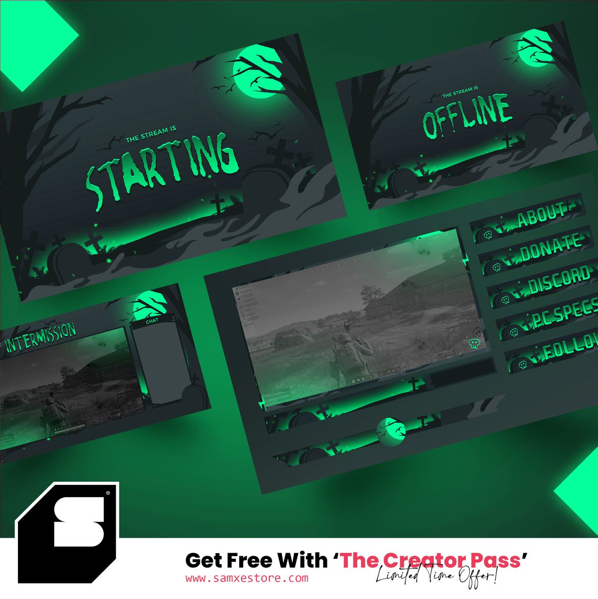 Zombie Premium - Twitch Stream Pack - [SamX Estore] - Buymeacoffee