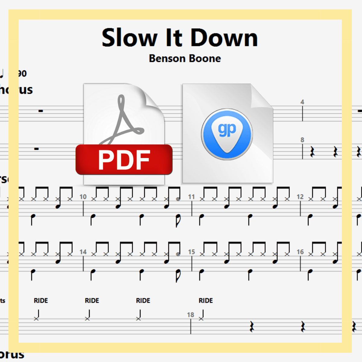🎶DRUM SHEETS🎶Benson Boone - Slow It Down