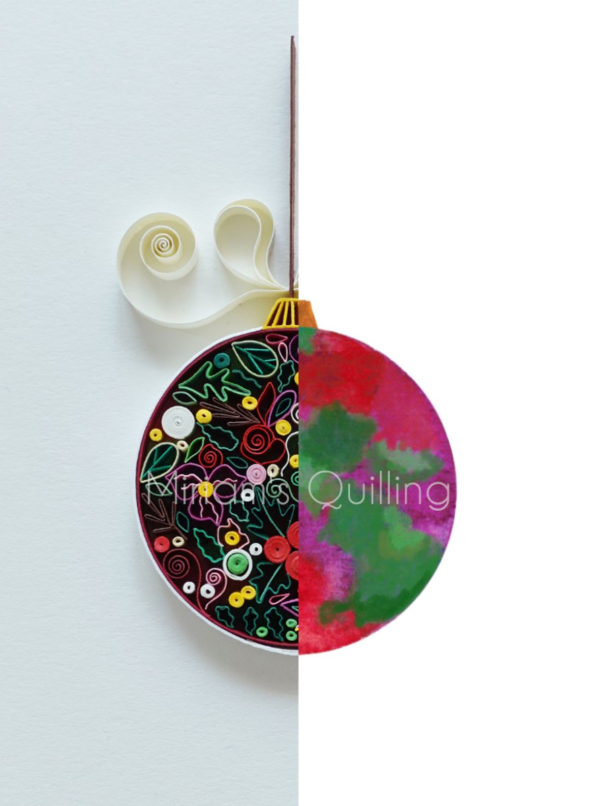 Digital Download Watercolor Ornament Pattern (JPG image)