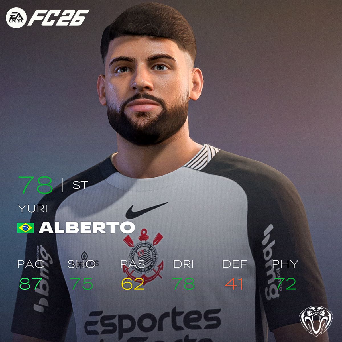 Yuri Alberto Face For FC26