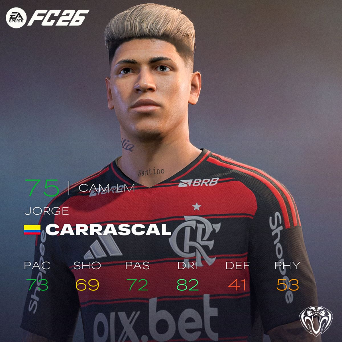 Jorge Carrascal Face For FC26