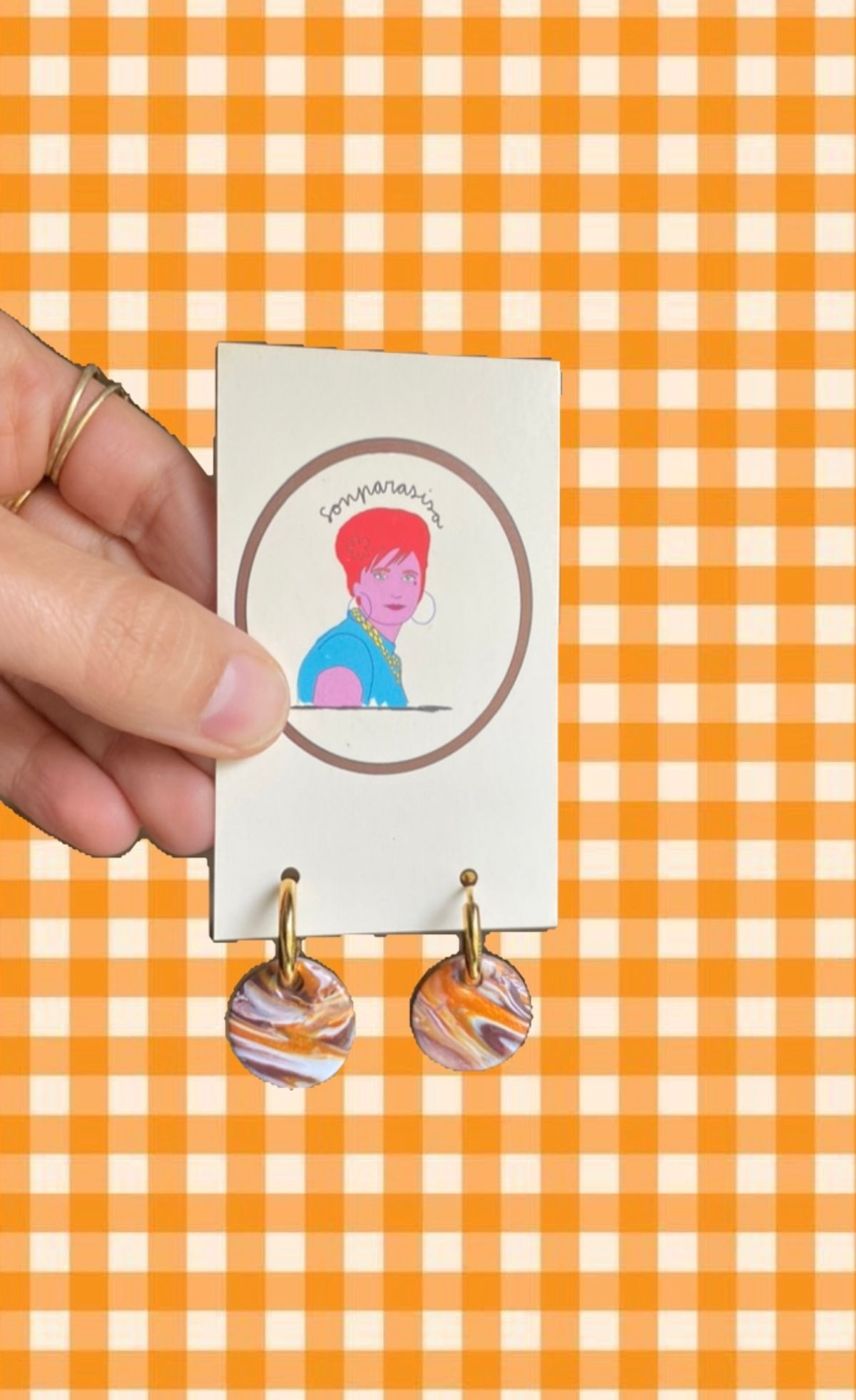 Pendientes pantera de colgar