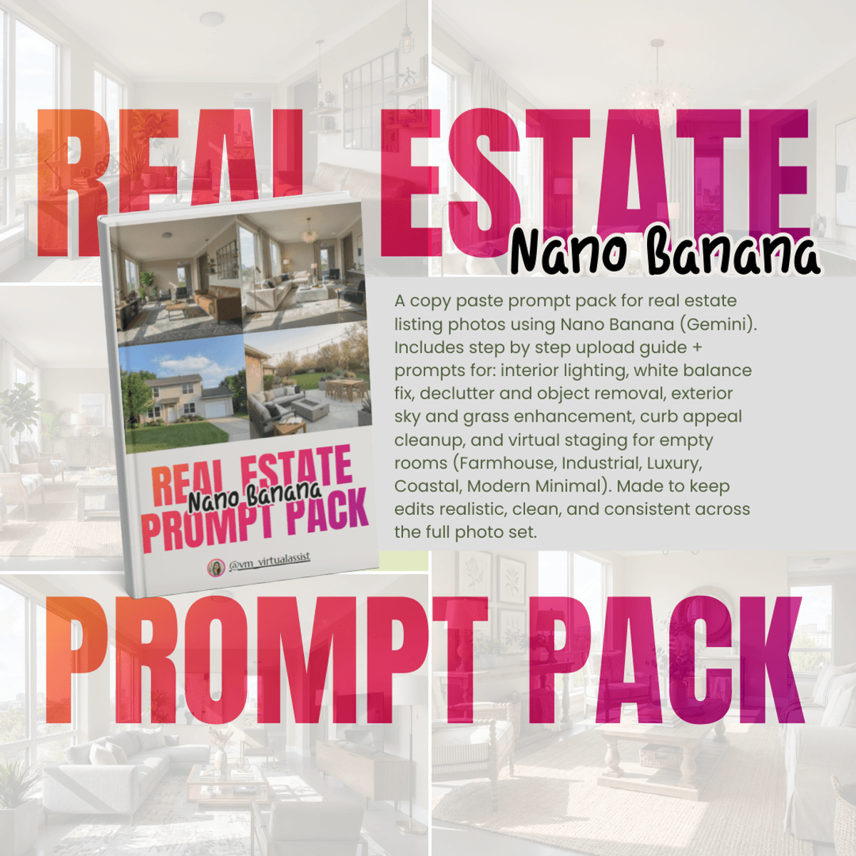 Real Estate Nano Banana Prompt Pack