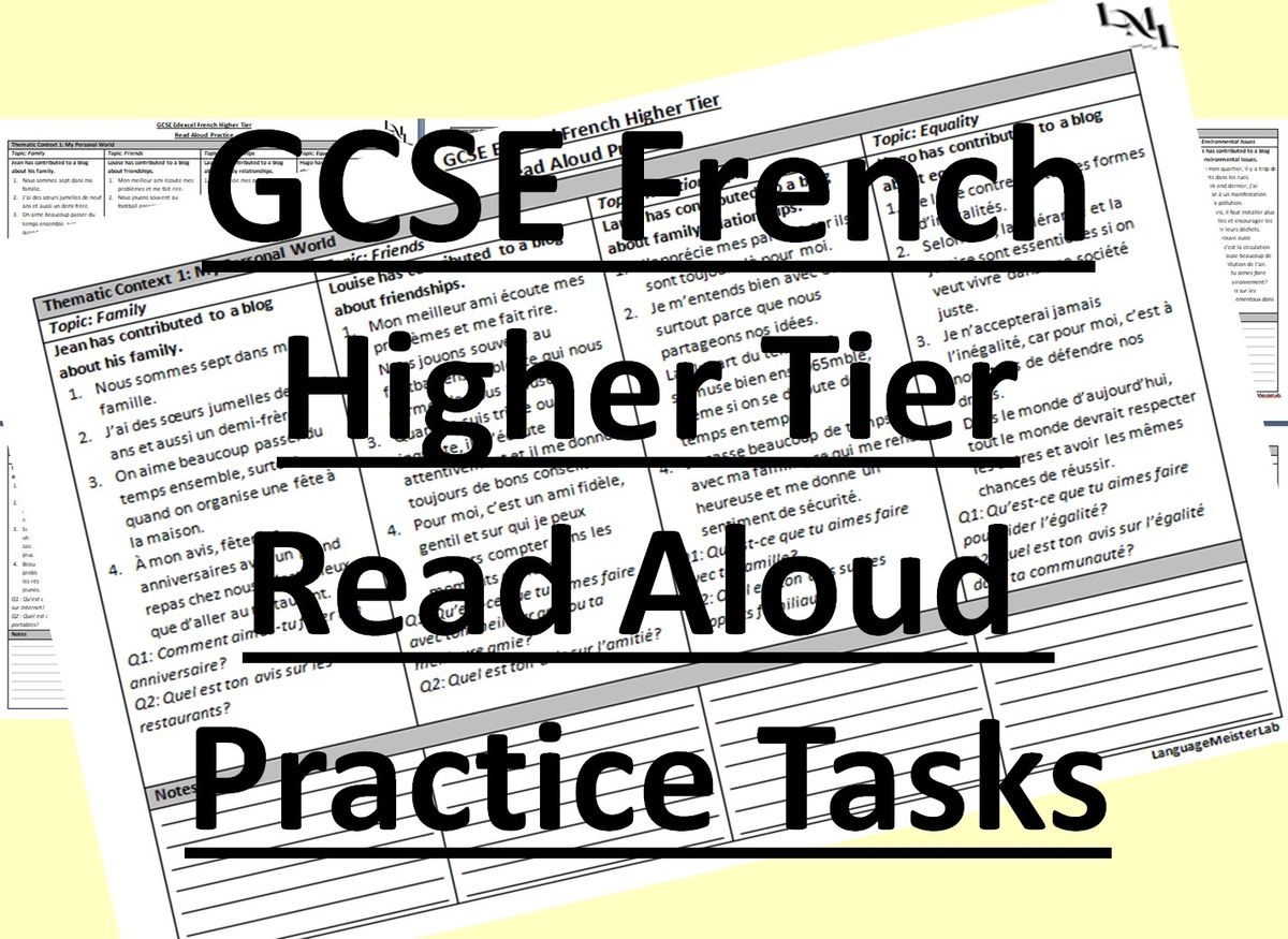 Bundle: GCSE French Higher Tier Speaking Exam Preparation (2024 Spec)