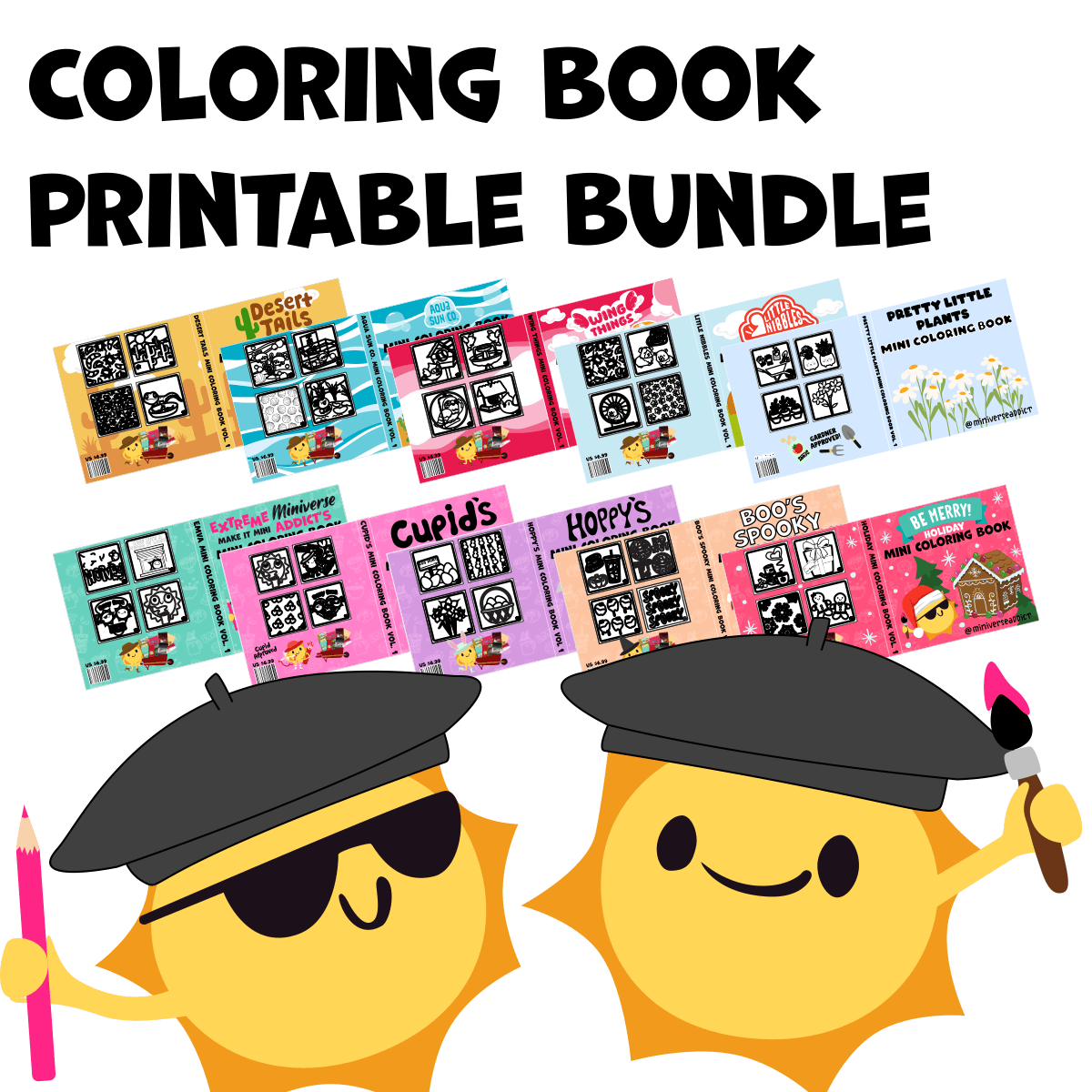 Mini Coloring Book Bundle (10 books!)
