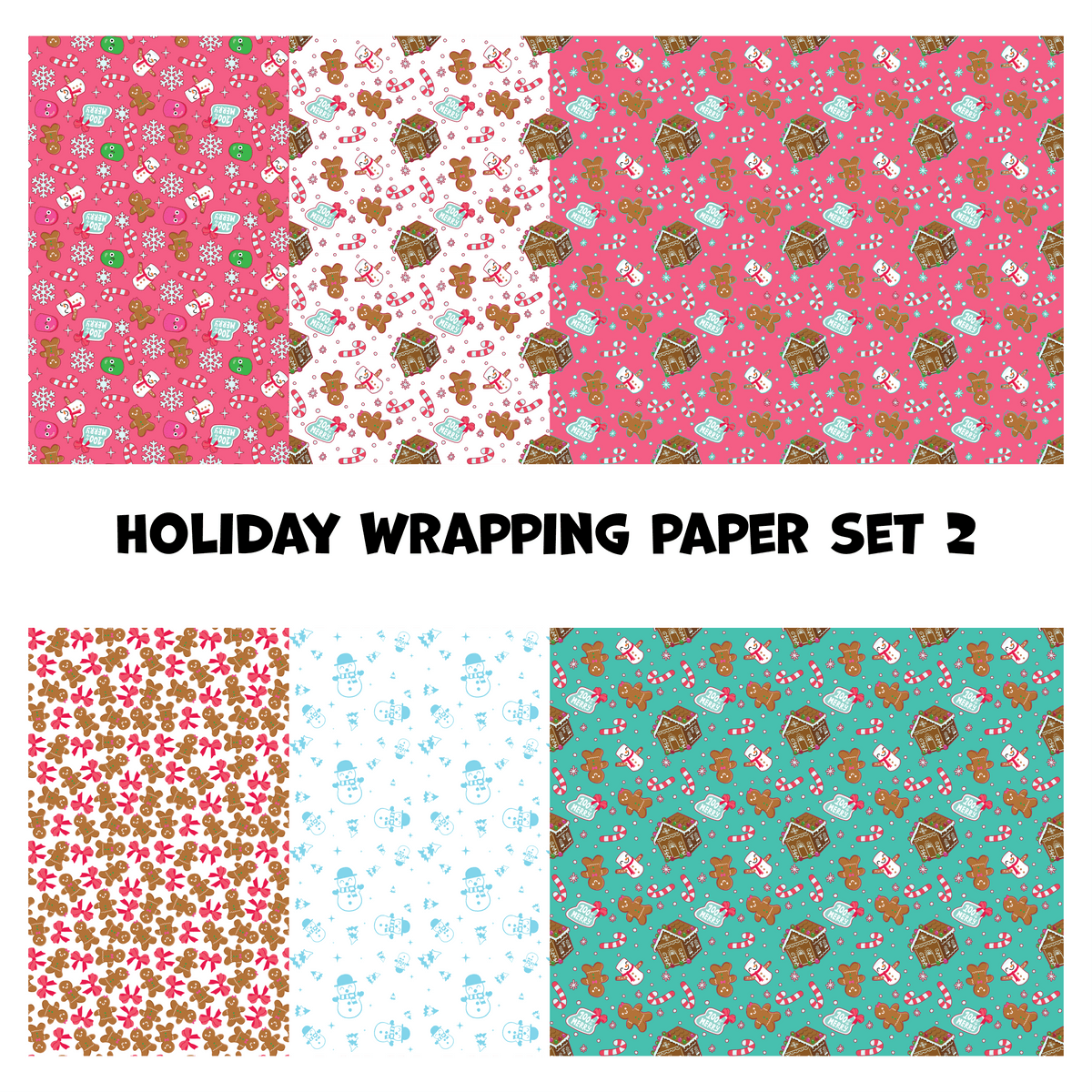 Holiday Wrapping Paper Set 3