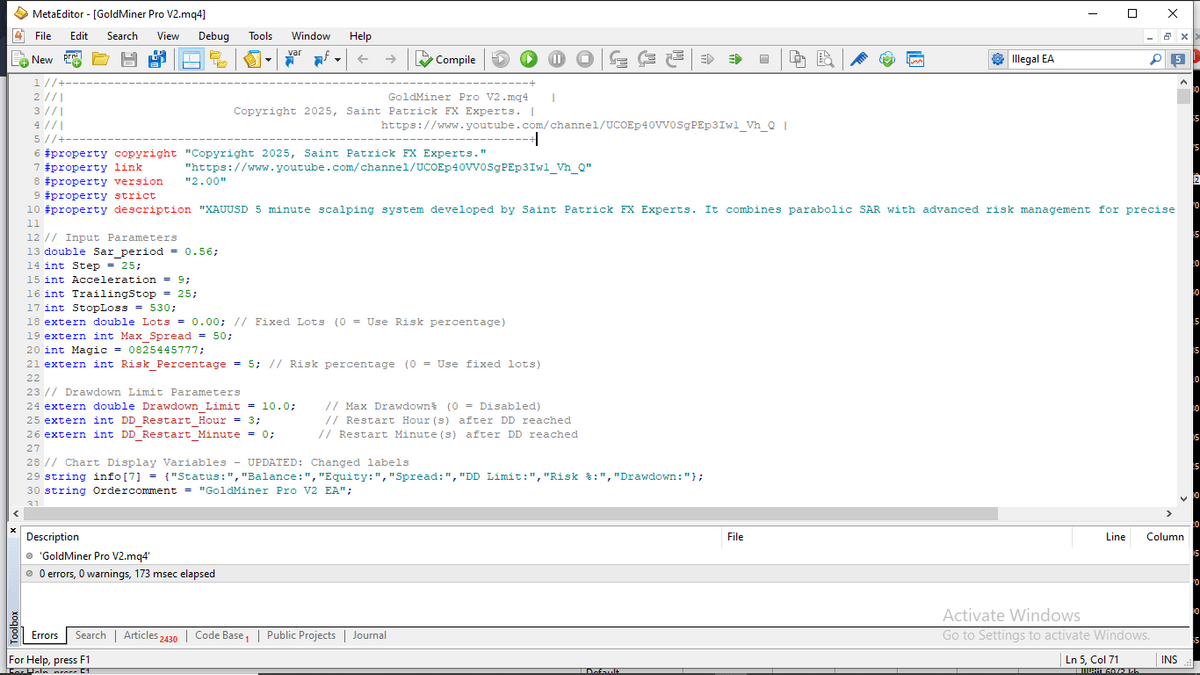 GoldMiner Pro V2 EA Source Code - Buymeacoffee