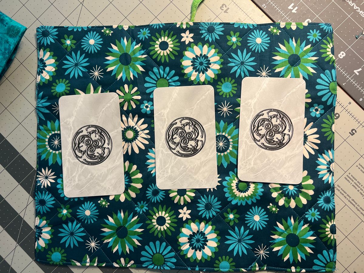 Quilted Tarot card mat