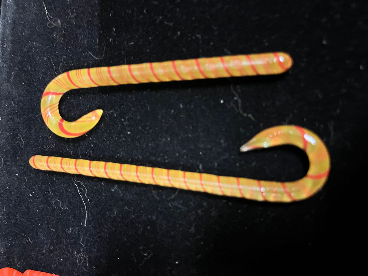 Glass Candy Cane ornament
