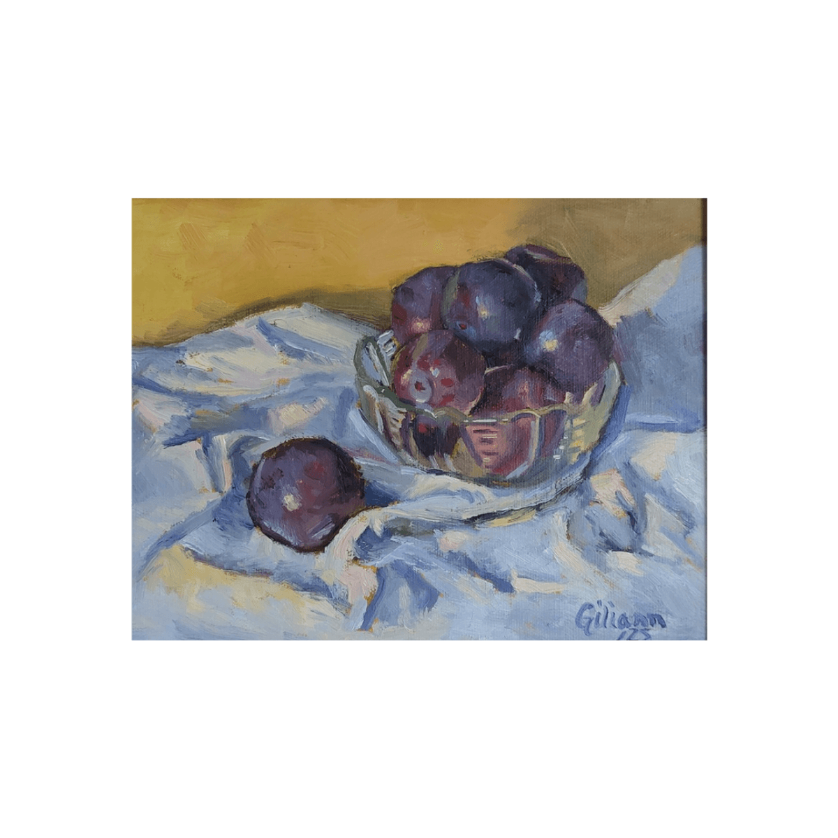 Still life with Plums- Oil painting