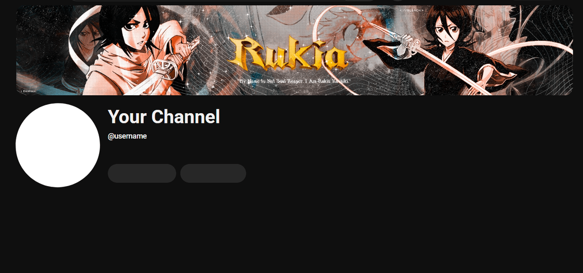 Rukia Kuchiki Youtube Banner (PSD)