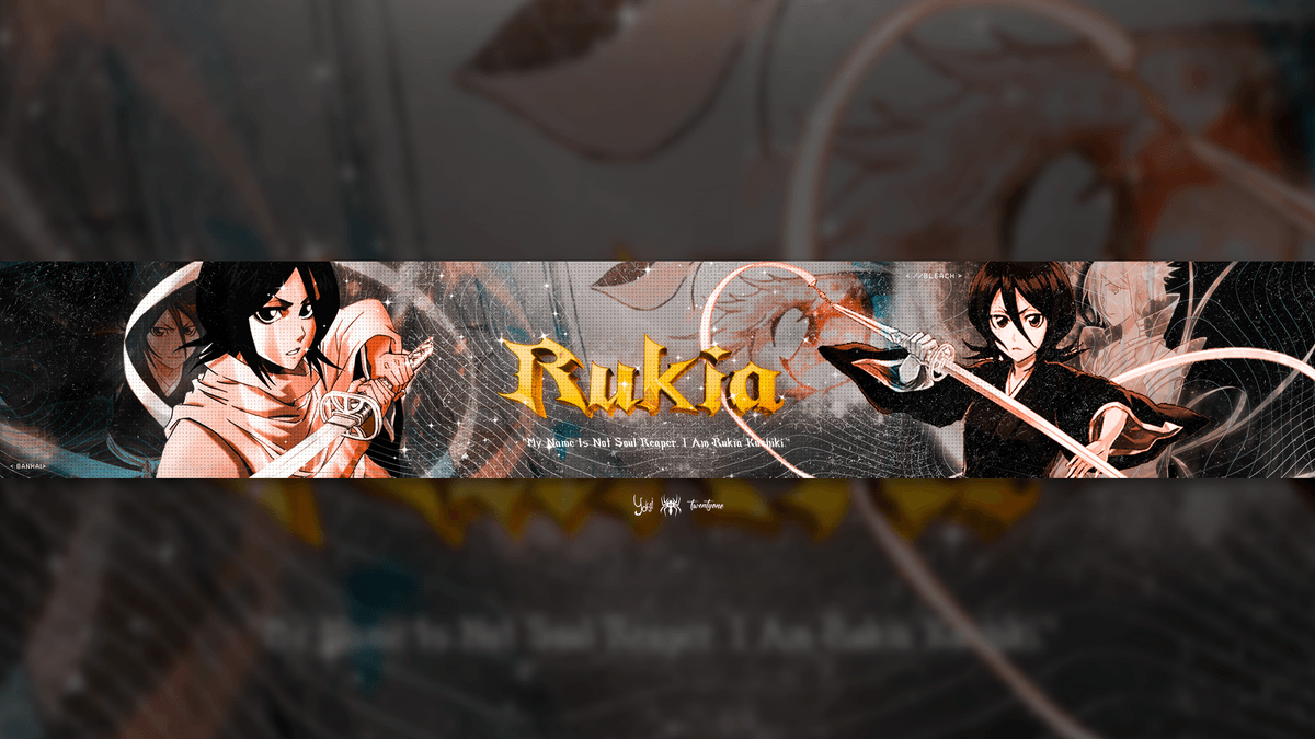 Rukia Kuchiki Youtube Banner (PSD)