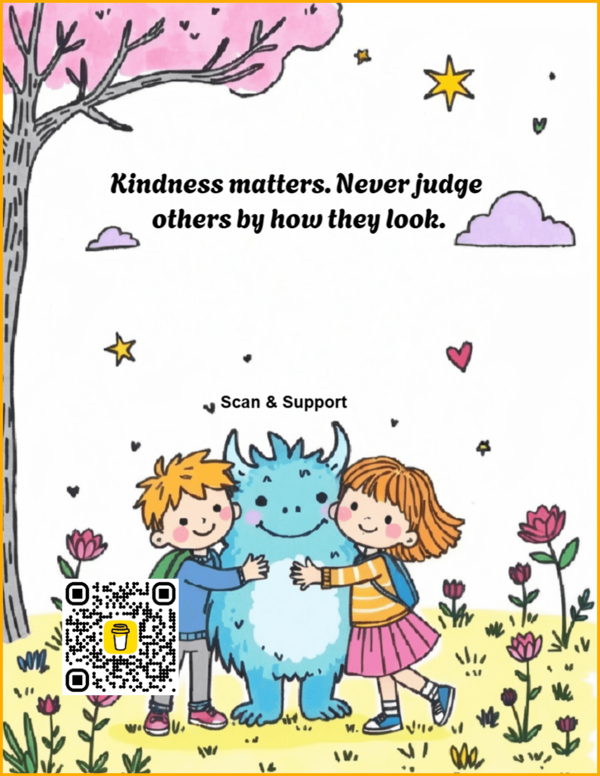The Little Monster Who Loved Hugs – A Heartwarming Kids Story (PDF)