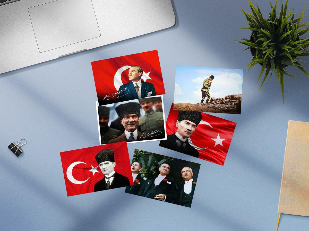 Atatürk Posters — Digital Download Poster Bundle of 140 Retro Photo Prints | Vintage Turkish Leader Wall Art for Home, Office or Classroom
