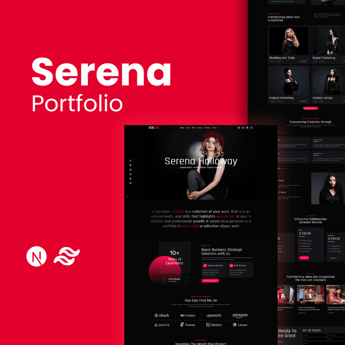 Portfolio Website Template Built with Next.JS & Tailwind CSS