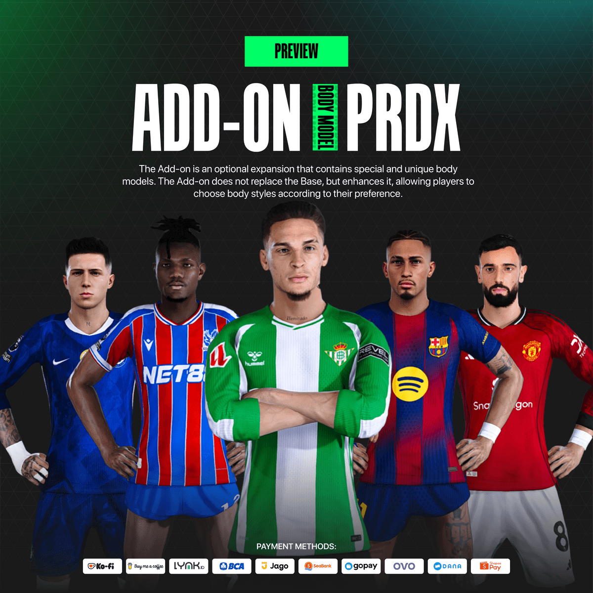 Add-On-Body Model V2.6 by PRDX for eFootball PES 2021 & Football Life ...