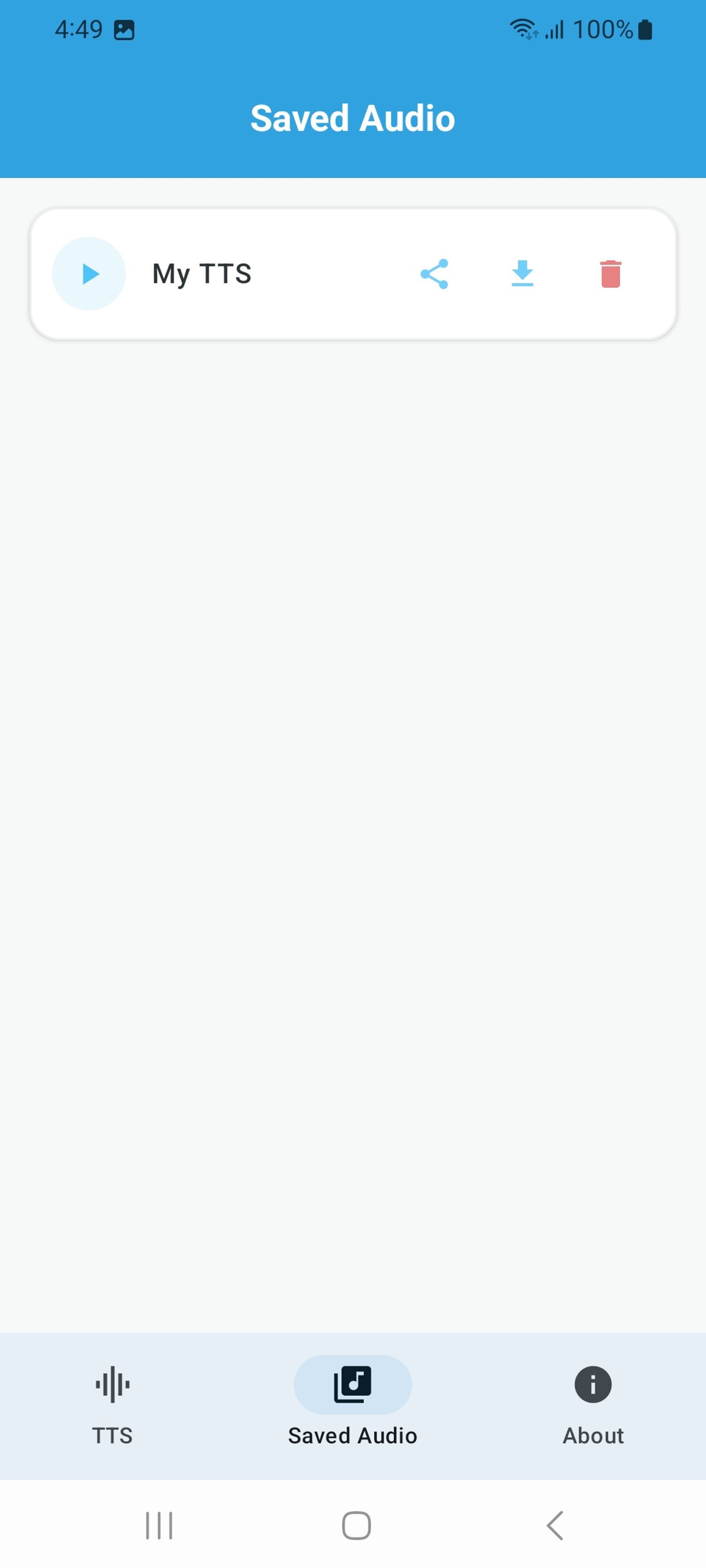Text to Speech (online) - Android Mobile App