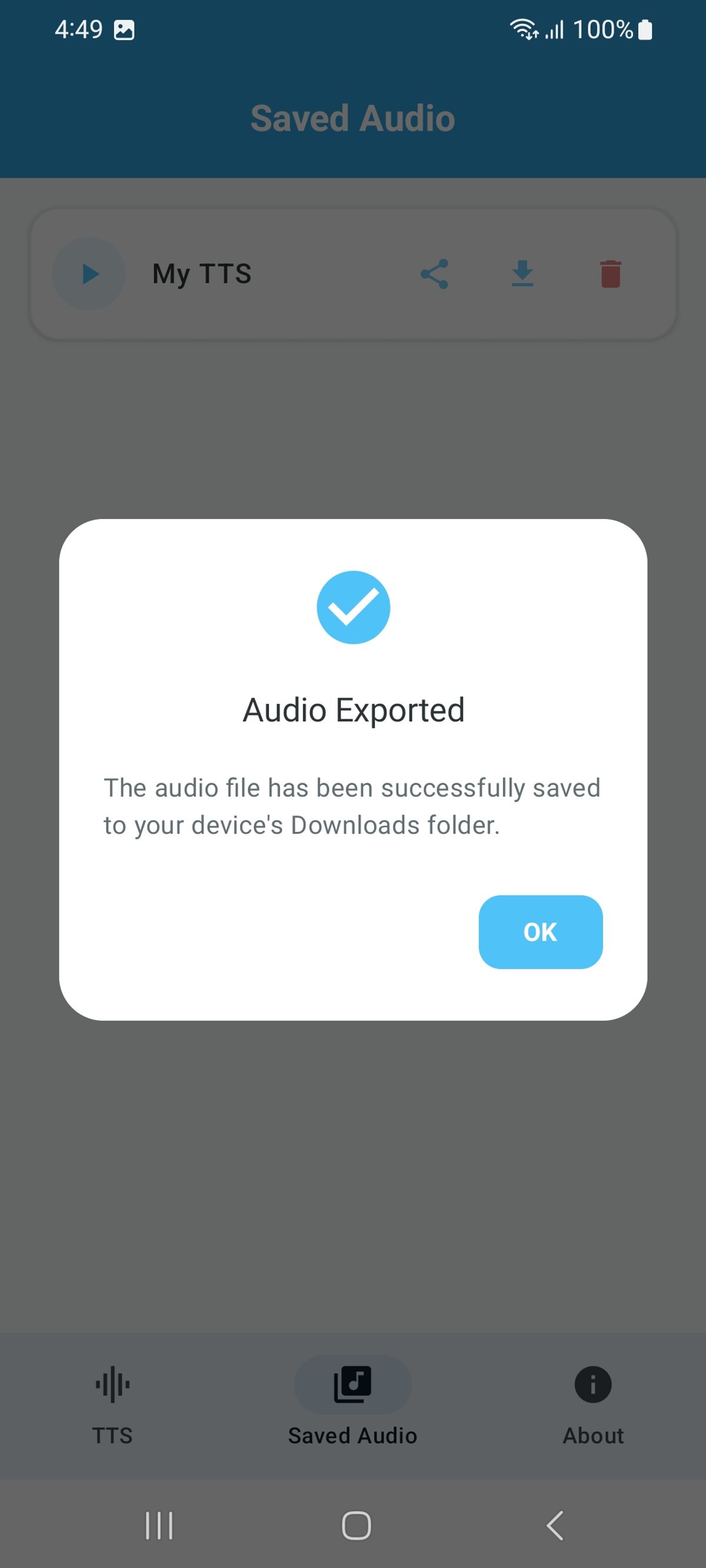 Text to Speech (online) - Android Mobile App