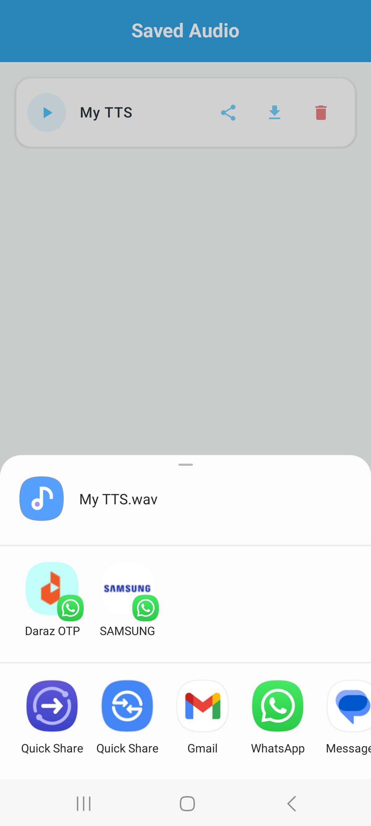 Text to Speech (online) - Android Mobile App