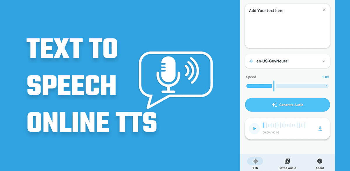 Text to Speech (online) - Android Mobile App