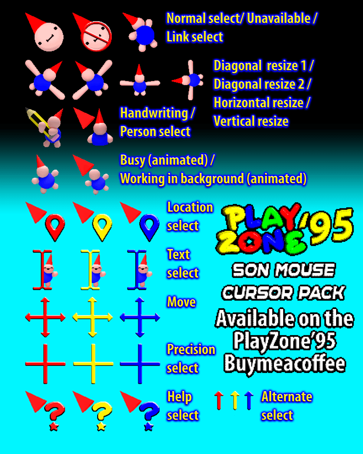Son Mouse Cursor Pack [1] - Buymeacoffee
