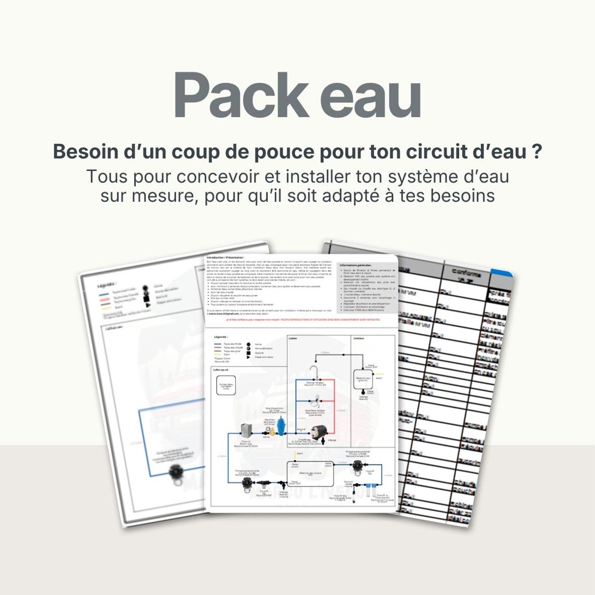 Pack eau : concevoir et installer son circuit d'eau
