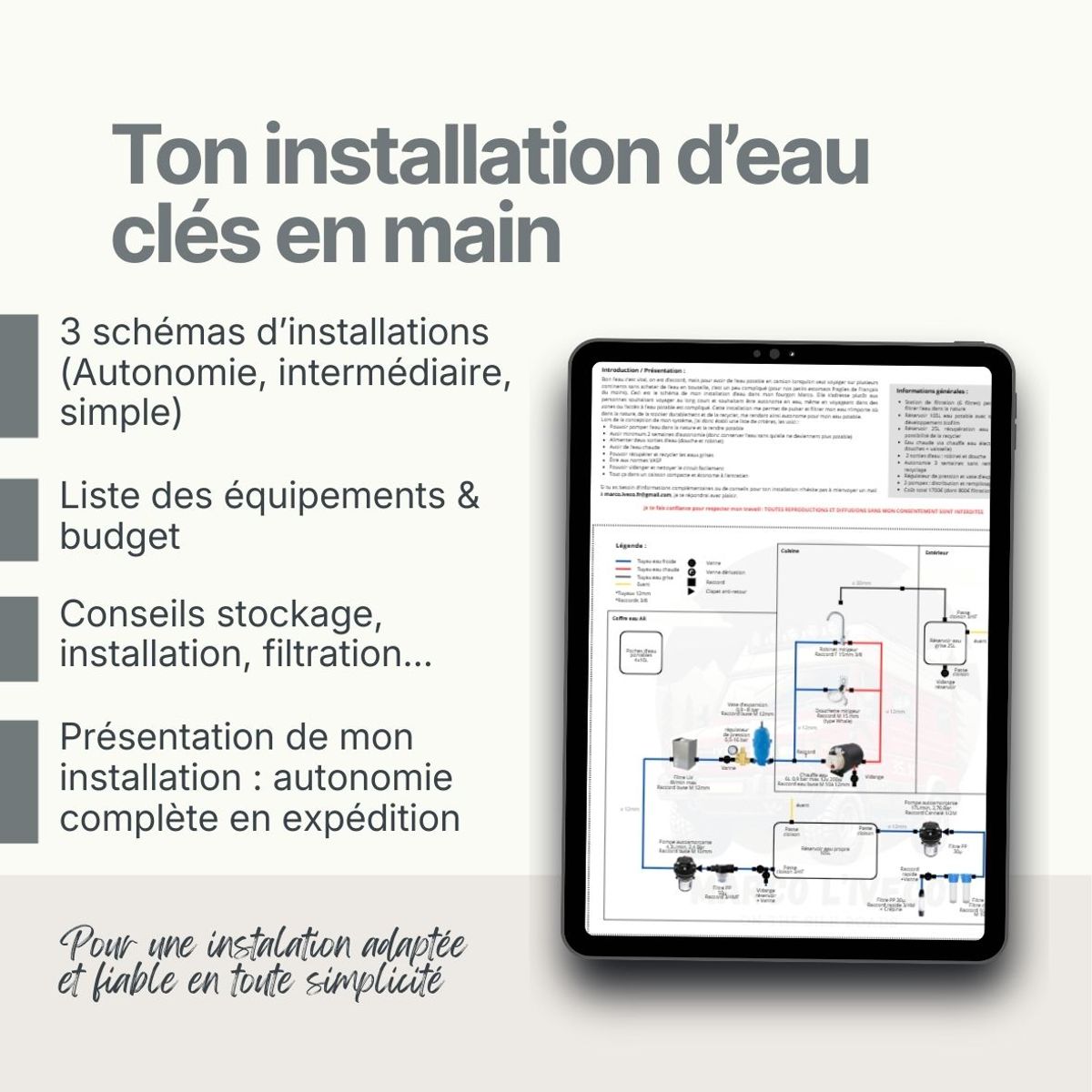 Pack eau : concevoir et installer son circuit d'eau