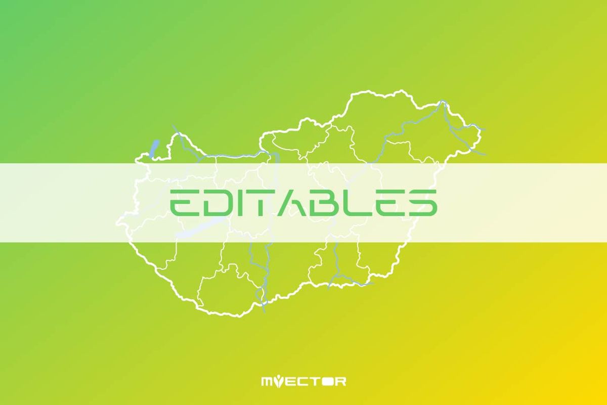 Map of Hungary editables package