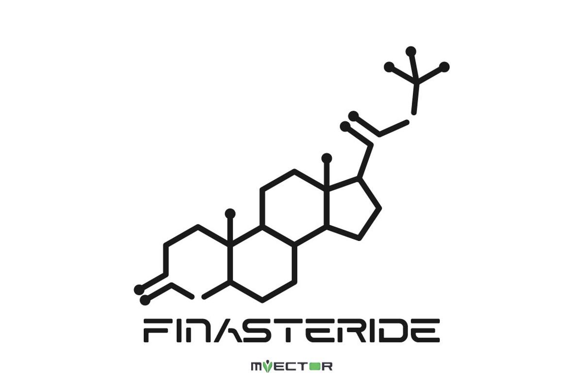 Finasteride molecule icons package