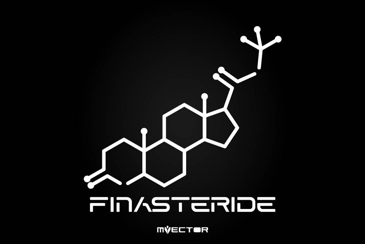 Finasteride molecule icons package