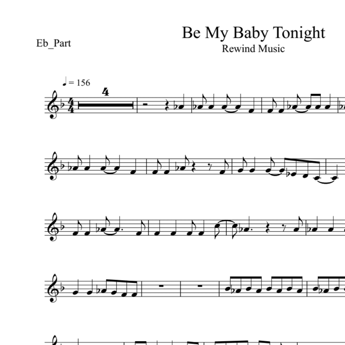 BT0255 Be My Baby Tonight Backing Track and Sheet Music