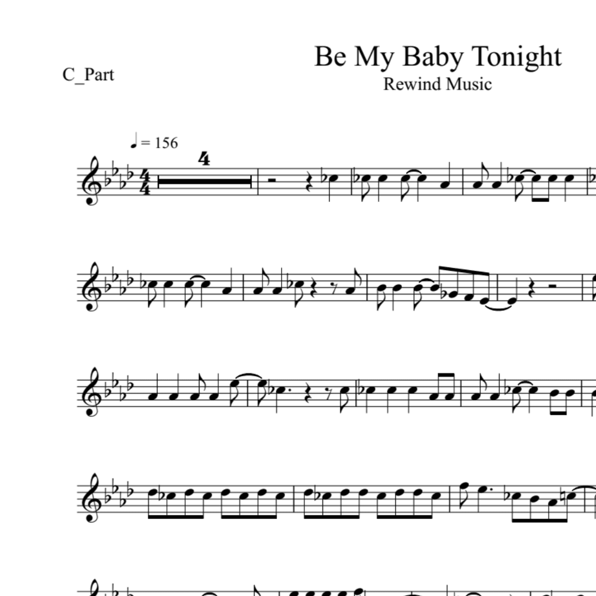 BT0255 Be My Baby Tonight Backing Track and Sheet Music