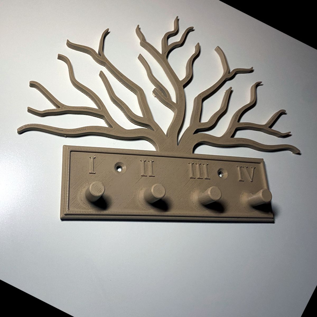 Wieszak na klucze 3d z motywem Drzewa Życia (Druk 3D)