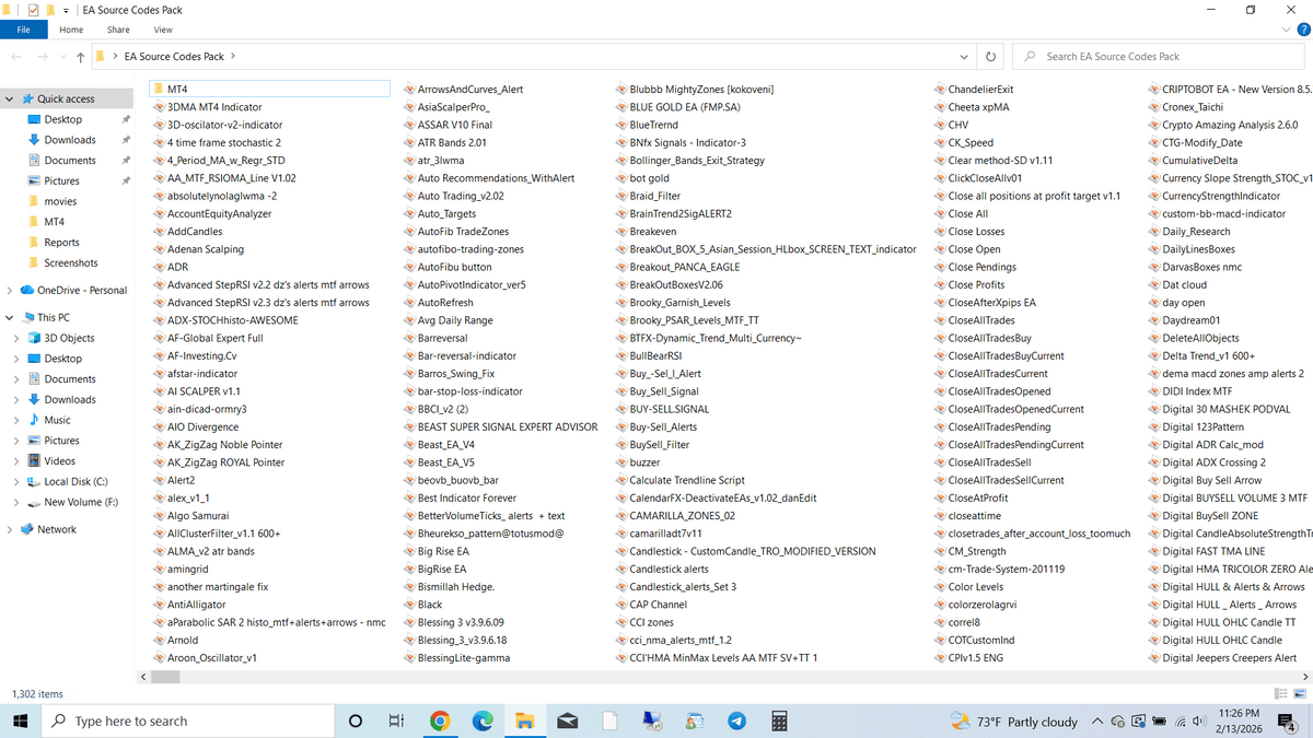 MT4/5 EAs & Indicators Source Codes Pack.