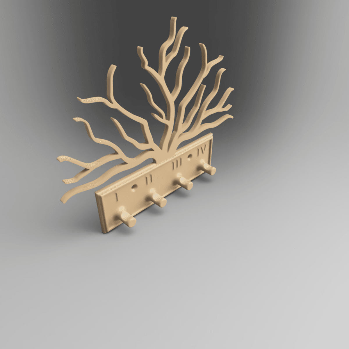 Wieszak na klucze 3d z motywem Drzewa Życia (Druk 3D)