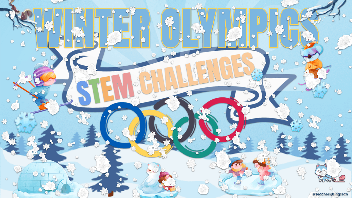 ☕❄️🏅🏒🏂Winter Olympics STEM Challenges BUNDLE (30 slides)