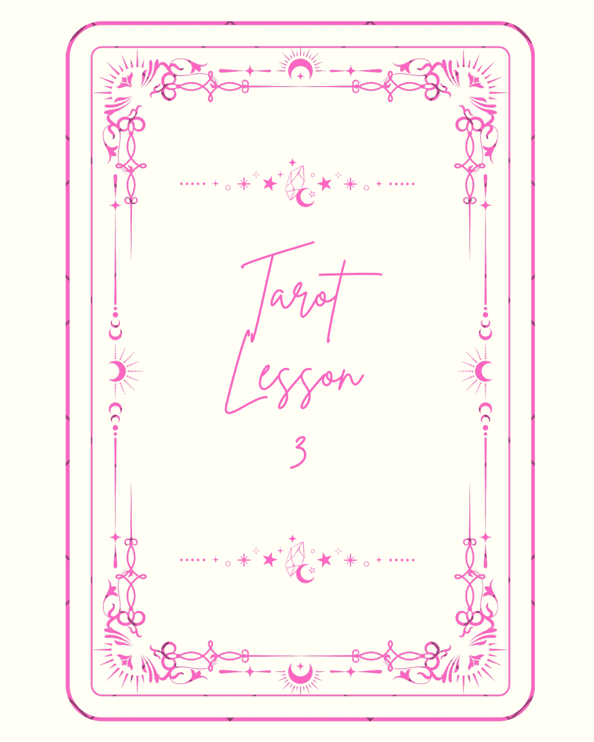 🖤 Lesson 3 - Tarot Beyond Divination