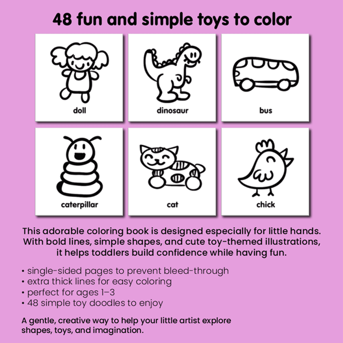 My first toys coloring book for ages 1–3 DIGITAL VERSION