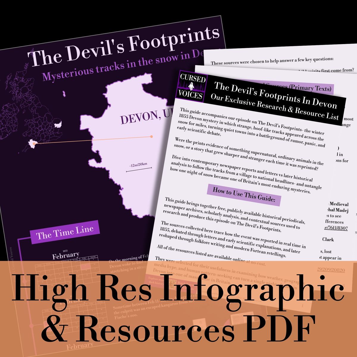 The Devil's Footprints in Devon - Infographic & Episode Resources
