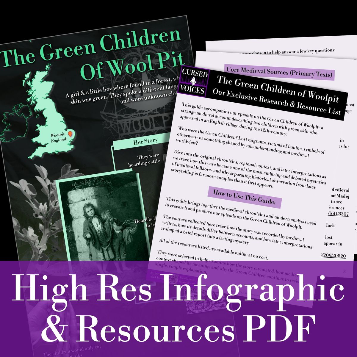 The Green Children of Woolpit - Infographic & Episode Resources